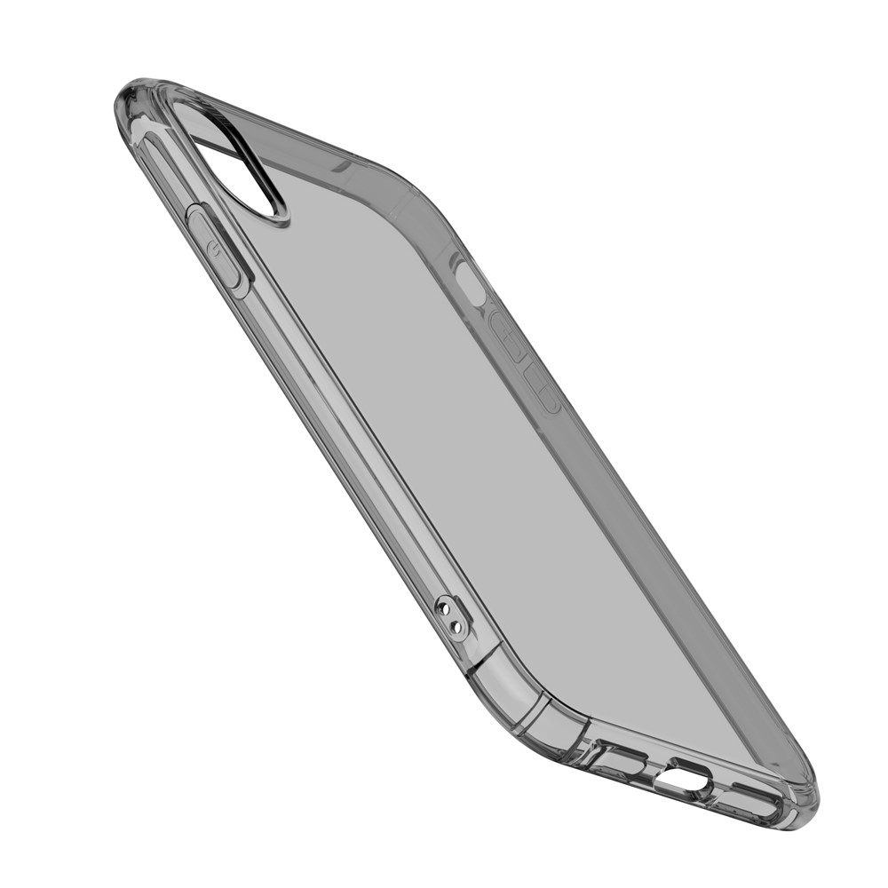 Couvercle de Boîtier TPU à Amortisseur de Conception Leeu Avec Prise de Conversion Vocale Pour Iphone XR 6,1 Pouces - le Noir