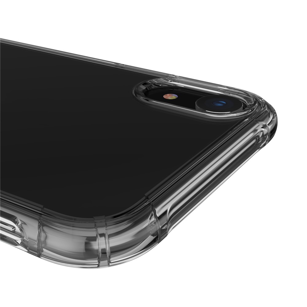 Couvercle de Boîtier TPU à Amortisseur de Conception Leeu Avec Prise de Conversion Vocale Pour Iphone XR 6,1 Pouces - le Noir