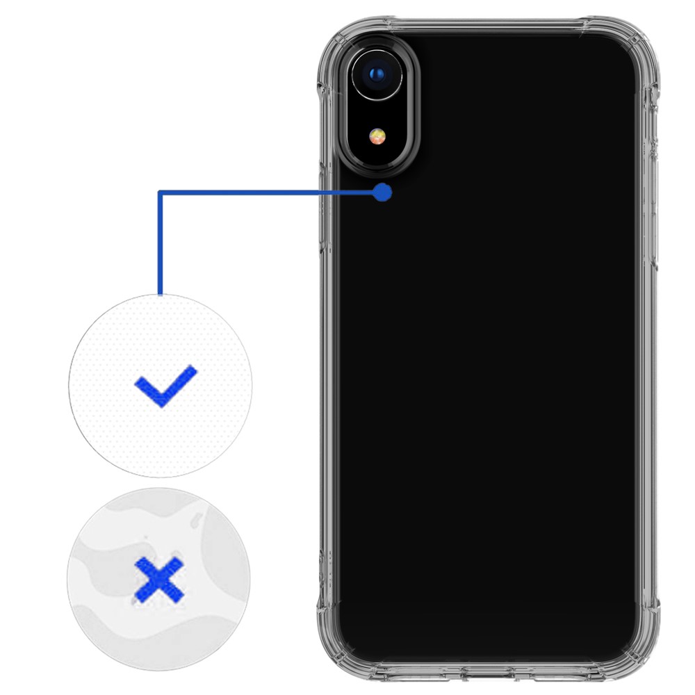 Coque En TPU Antichoc LEEU DESIGN Avec Coussin De Conversion Vocale Pour Iphone XR 6.1 Pouces - Noir-5