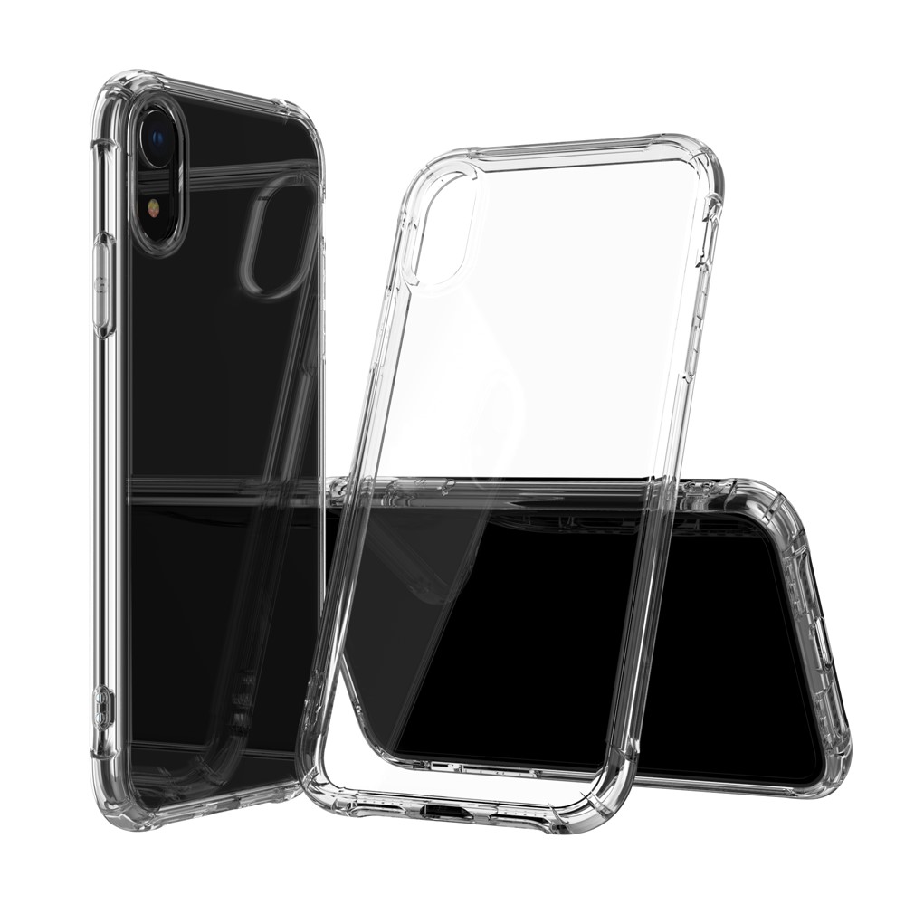 Custodia In TPU Antiurto Per Cuscino D'aria LEEU DESIGN Con Jack Di Conversione Vocale Per IPhone XR Da 6,1 Pollici - Trasparente-1