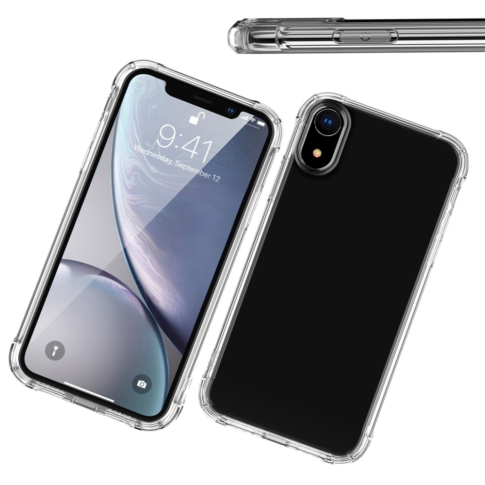 Custodia In TPU Antiurto Per Cuscino D'aria LEEU DESIGN Con Jack Di Conversione Vocale Per IPhone XR Da 6,1 Pollici - Trasparente-14