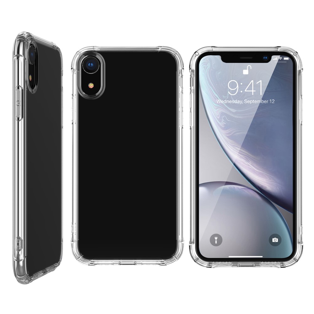 Custodia In TPU Antiurto Per Cuscino D'aria LEEU DESIGN Con Jack Di Conversione Vocale Per IPhone XR Da 6,1 Pollici - Trasparente-16