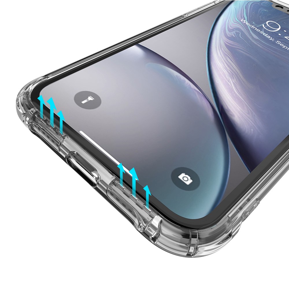 Custodia In TPU Antiurto Per Cuscino D'aria LEEU DESIGN Con Jack Di Conversione Vocale Per IPhone XR Da 6,1 Pollici - Trasparente-20