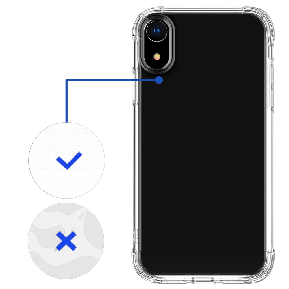 Custodia In TPU Antiurto Per Cuscino D'aria LEEU DESIGN Con Jack Di Conversione Vocale Per IPhone XR Da 6,1 Pollici - Trasparente-5