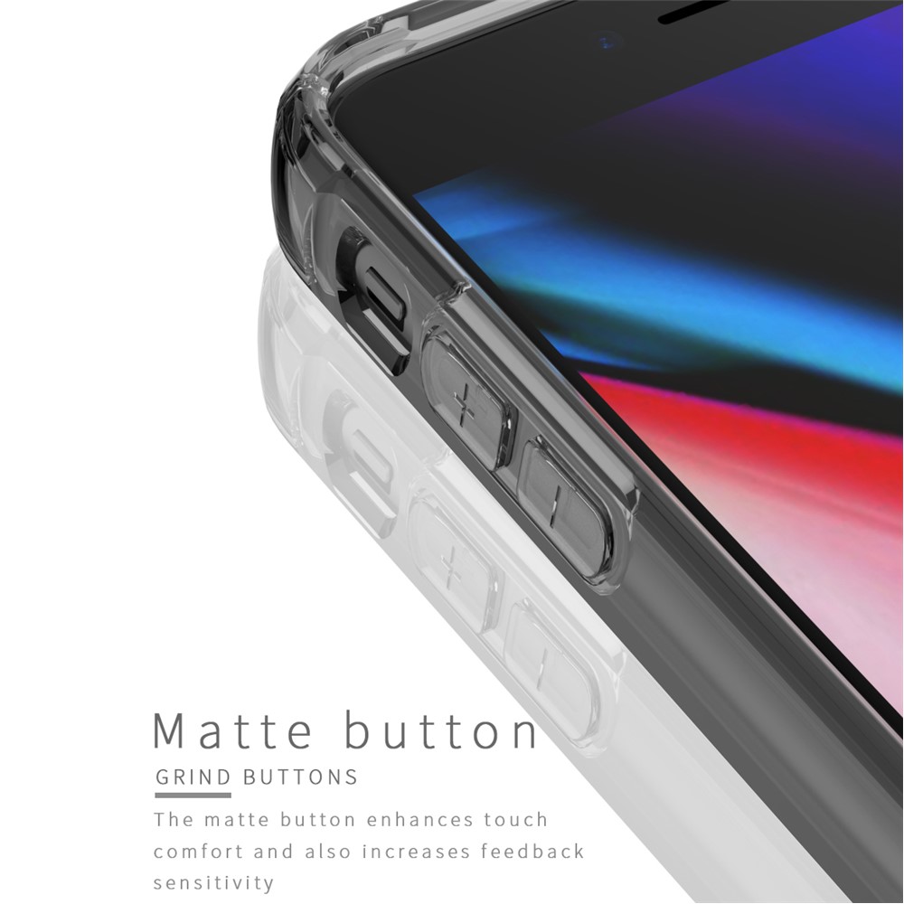 Leeu Design Air Cushion Shockproofproping Tpu Tpu Tpu Boîtier Avec Une Prise de Conversion Vocale Pour Iphone 8/7 / se (2020) / se (2022) 4,7 Pouces - le Noir