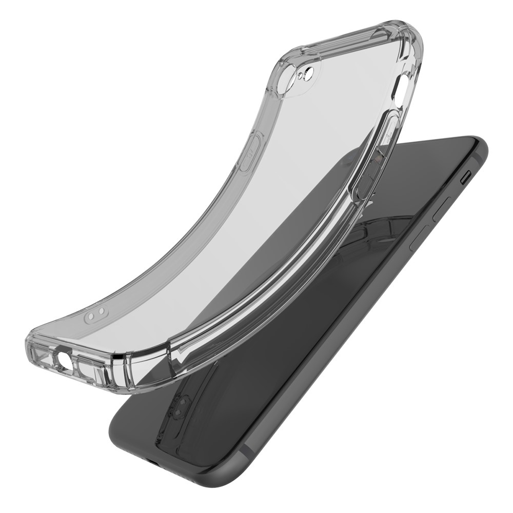 Guscio di Involucro TPU Con Cuscinetto D'aria Leeu Design Con Jack di Conversione Vocale Per Iphone 8/7/SE (2020)/SE (2022) 4,7 Pollici - Nero