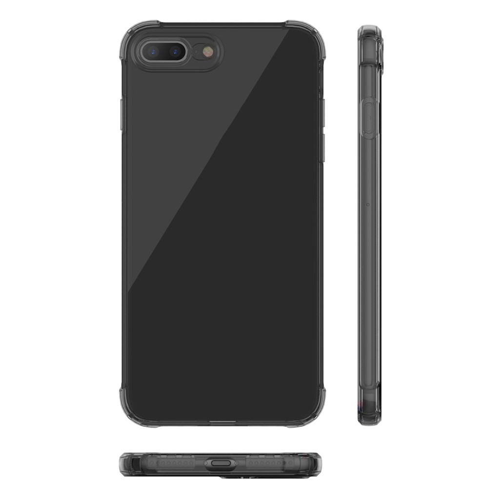 Leeu Design Air Cushion Shockproping TPU Phone Shel Avec Une Prise de Conversion Vocale Pour Iphone 7 Plus / 8 Plus 5,5 Pouces - le Noir