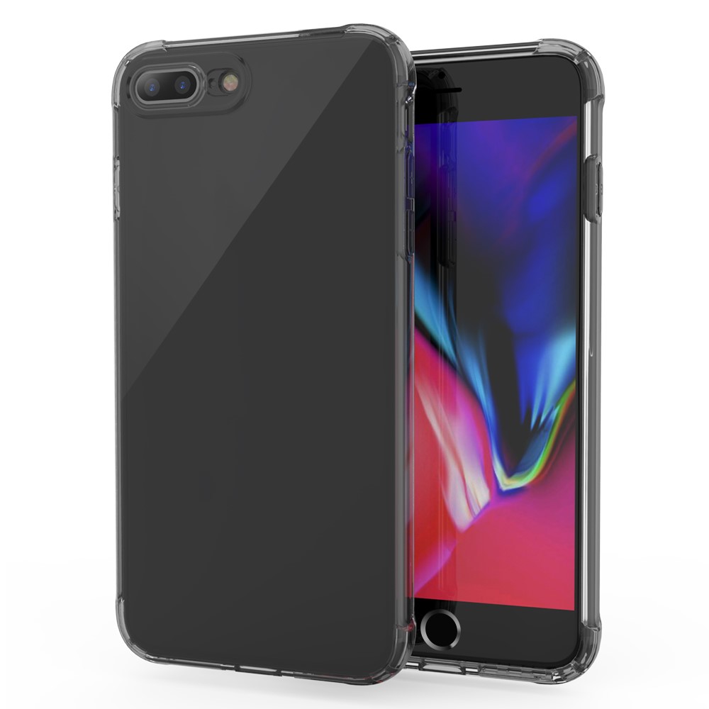 LEEU Design Air Cushion TPU Phone Phone Shell Com Conector de Conversão de Voz Para Iphone 7 Plus/8 Plus 5,5 Polegadas - Preto