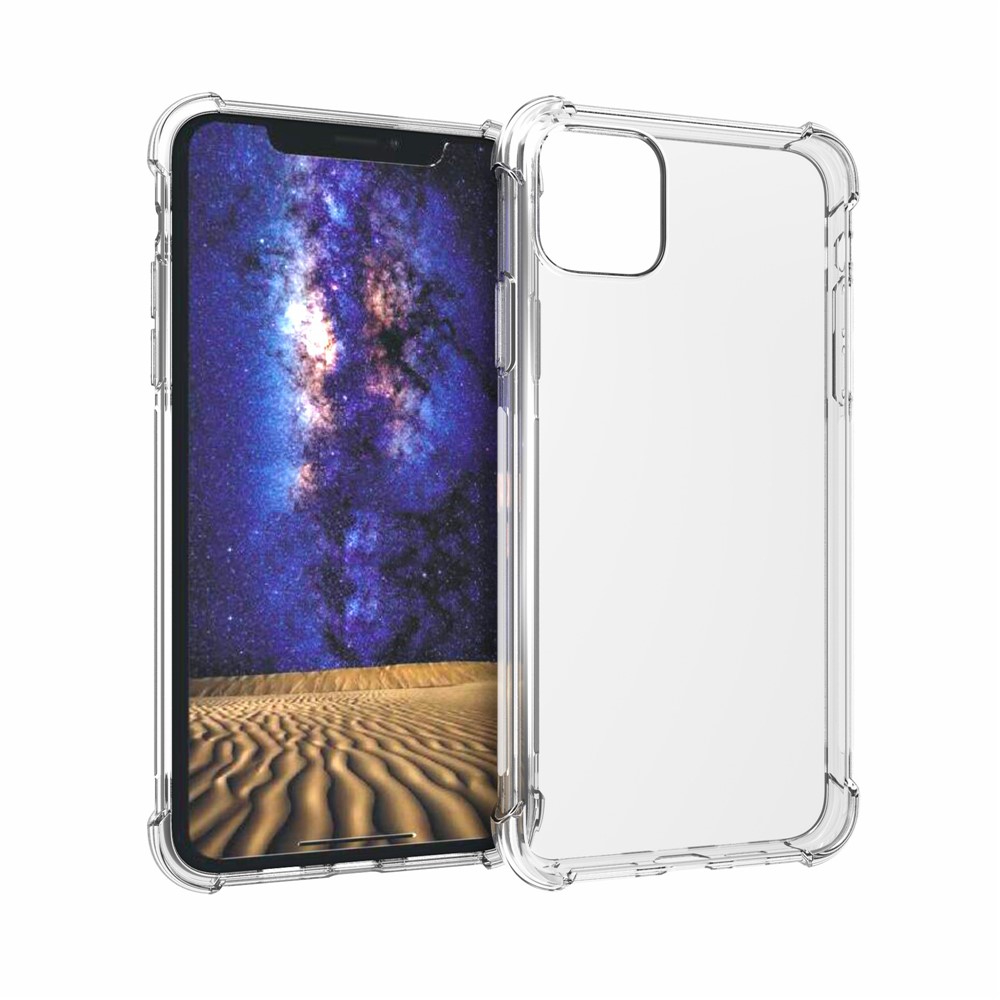 Clear Shock Absorption Soft TPU Phone Shell for iPhone (2019) 5.8-inch - Transparent-1