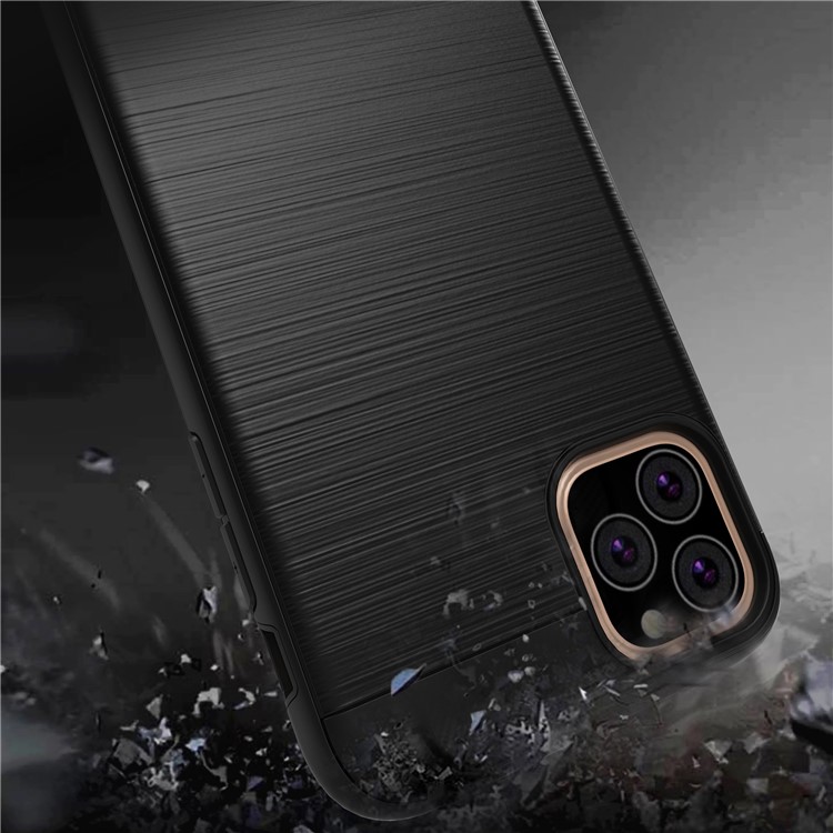 Brushed TPU + PC Hybrid Phone Case for iPhone (2019) 5.8-inch - Black-2