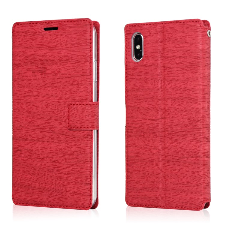 

Кожаный Чехол-подставка Из Натуральной Кожи Для Iphone X / XS - Красный, iPhone XS 5.8 inch
