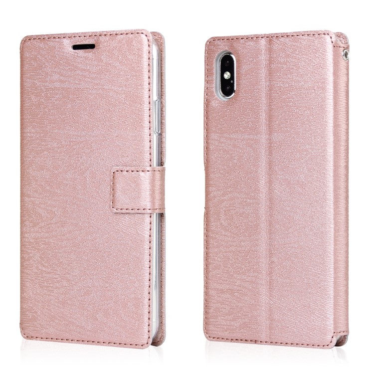 

Кожаный Чехол-подставка Из Натуральной Кожи Для Iphone X / XS - Розовое Золото, iPhone XS 5.8 inch