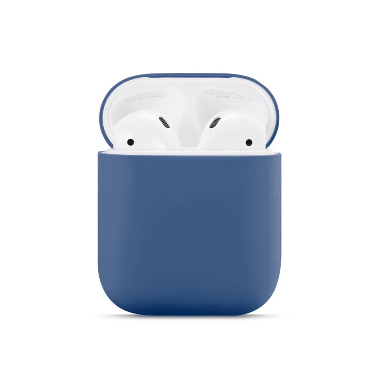 Solid Color Liquid Silicone Case for Apple AirPods with Charging Case (2019) / AirPods with Wireless Charging Case (2019) / AirPods with Charging Case (2016) - Style Q-1