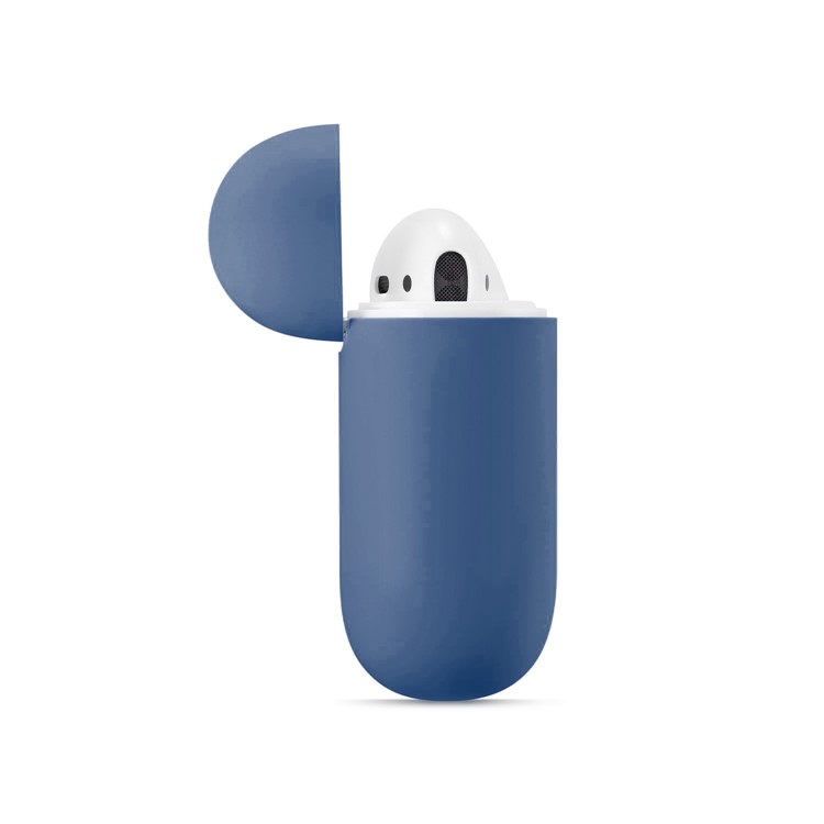 Solid Color Liquid Silicone Case for Apple AirPods with Charging Case (2019) / AirPods with Wireless Charging Case (2019) / AirPods with Charging Case (2016) - Style Q-7