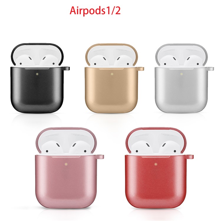 Rubberized TPU Case for Apple AirPods with Wireless Charging Case (2019) / AirPods with Charging Case (2019) (2016) - Black-15