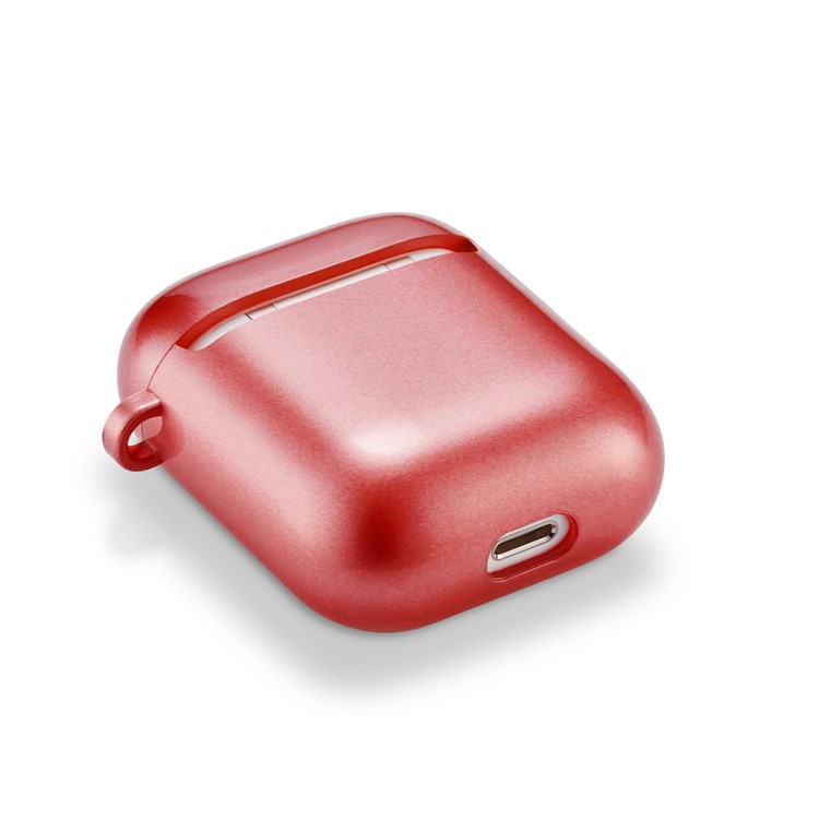 Rubberized TPU Case for Apple AirPods with Wireless Charging Case (2019) / AirPods with Charging Case (2019) (2016) - Red-11