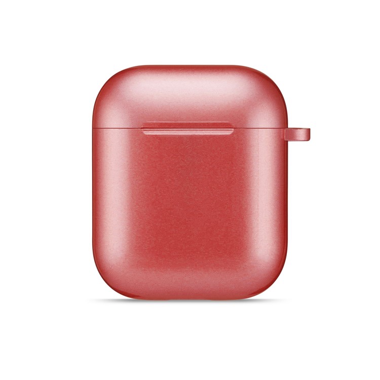 Rubberized TPU Case for Apple AirPods with Wireless Charging Case (2019) / AirPods with Charging Case (2019) (2016) - Red-3