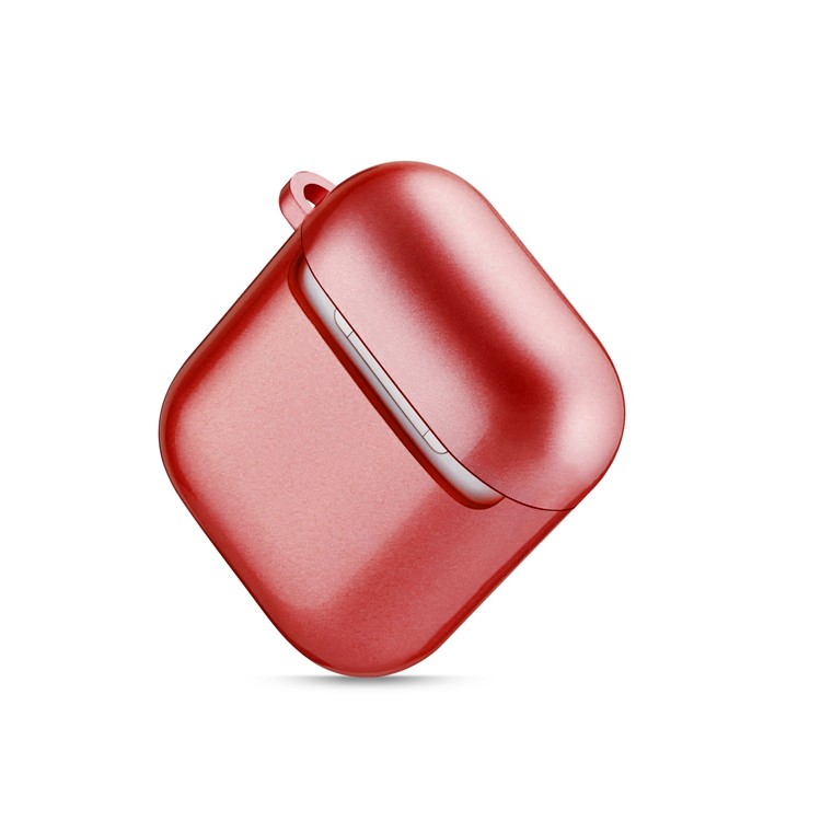 Rubberized TPU Case for Apple AirPods with Wireless Charging Case (2019) / AirPods with Charging Case (2019) (2016) - Red-8