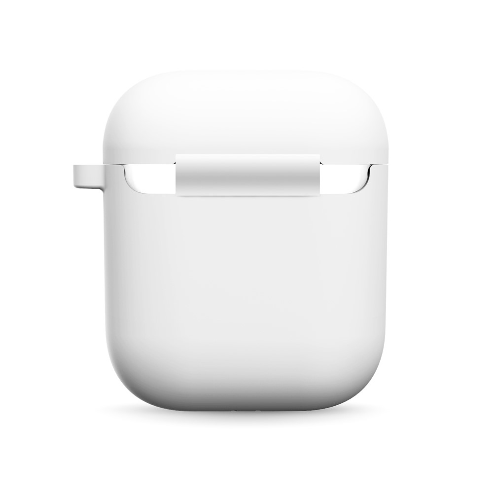 Thickened Silicone Case for Apple AirPods with Wireless Charging Case (2019) / AirPods with Charging Case (2019) (2016) - White-3