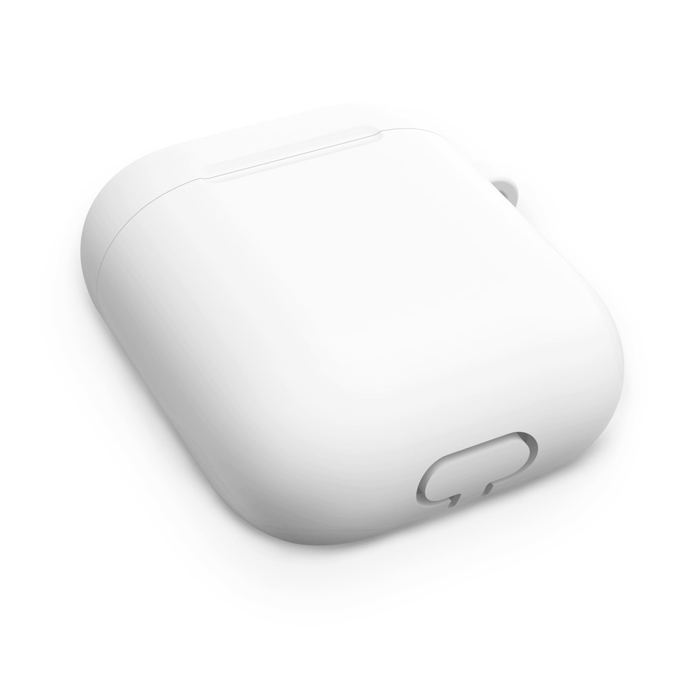 Thickened Silicone Case for Apple AirPods with Wireless Charging Case (2019) / AirPods with Charging Case (2019) (2016) - White-5