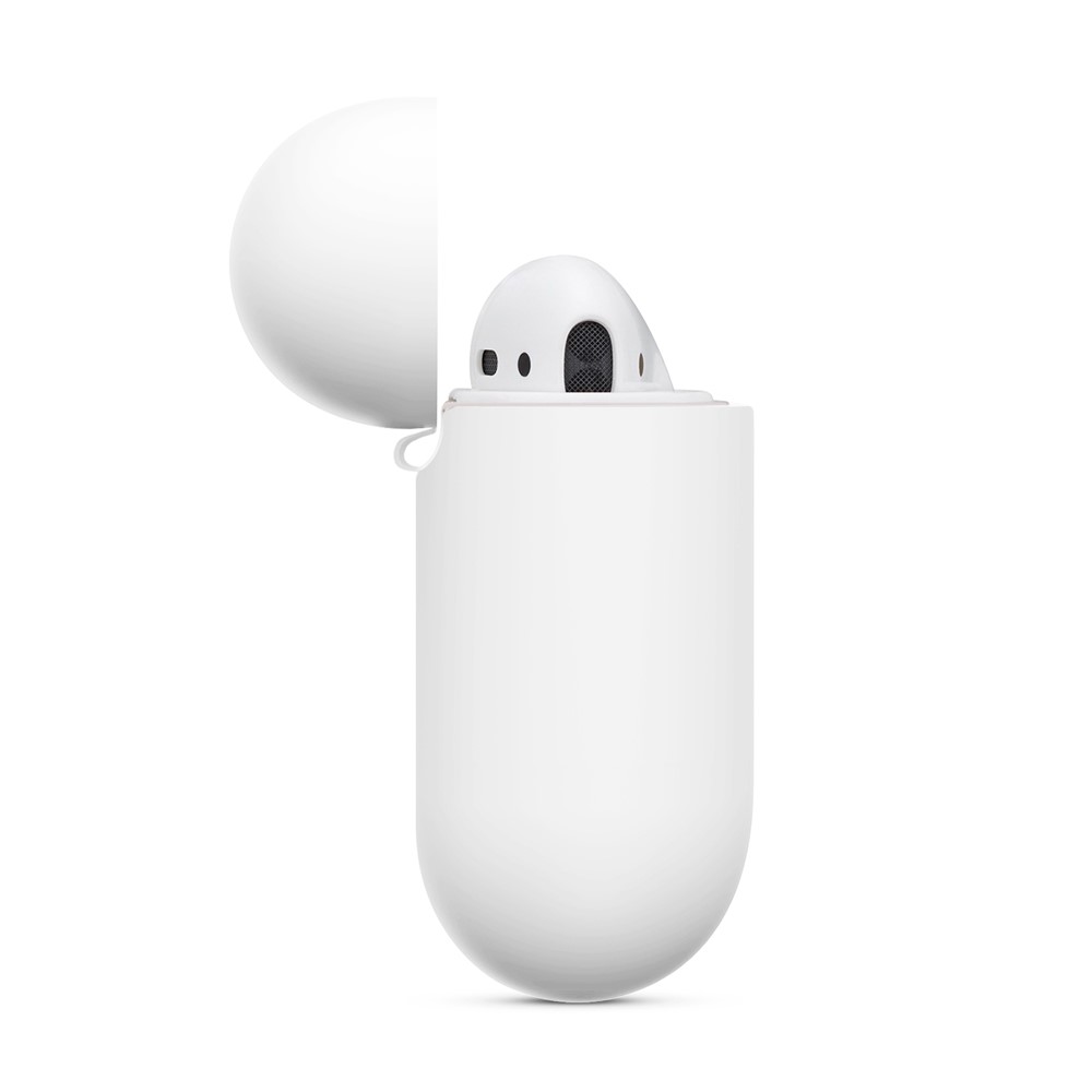 Thickened Silicone Case for Apple AirPods with Wireless Charging Case (2019) / AirPods with Charging Case (2019) (2016) - White-7