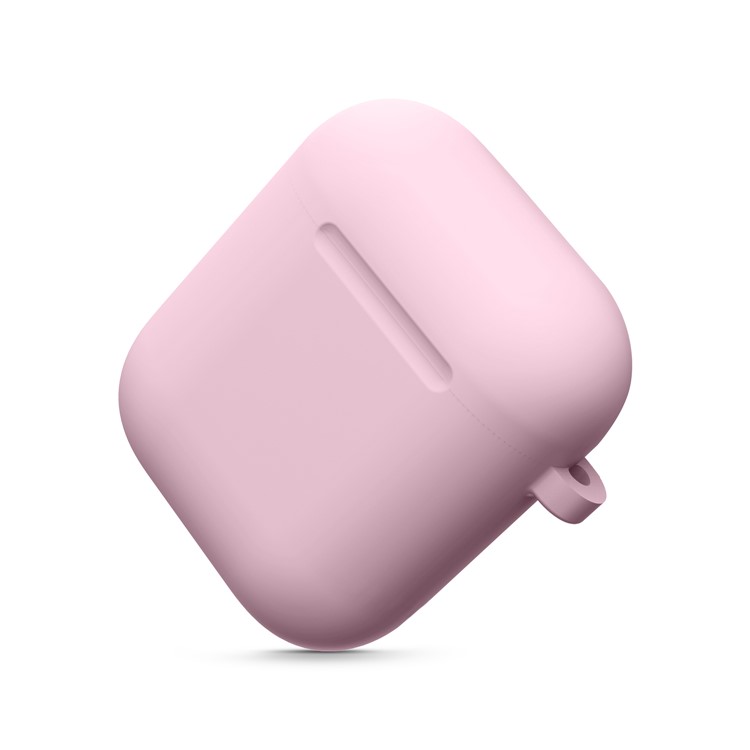 Thickened Silicone Case for Apple AirPods with Wireless Charging Case (2019) / AirPods with Charging Case (2019) (2016) - Pink-4