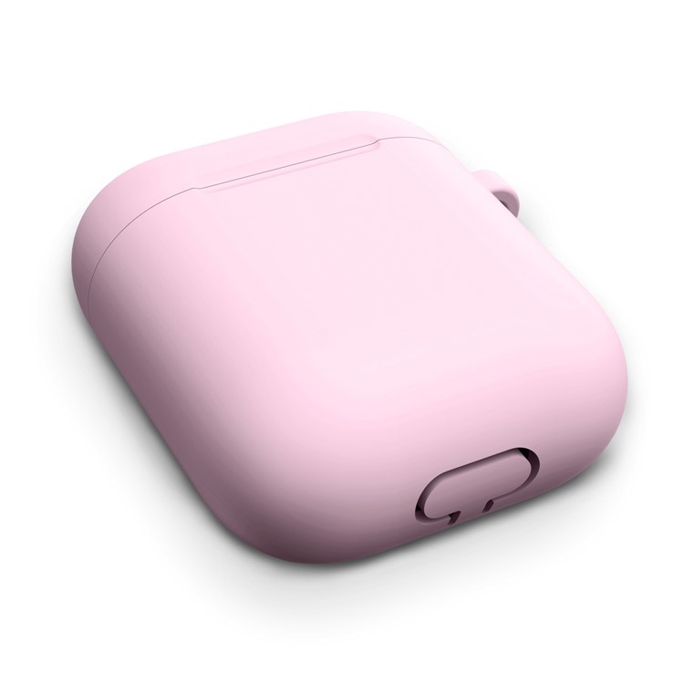 Thickened Silicone Case for Apple AirPods with Wireless Charging Case (2019) / AirPods with Charging Case (2019) (2016) - Pink-5