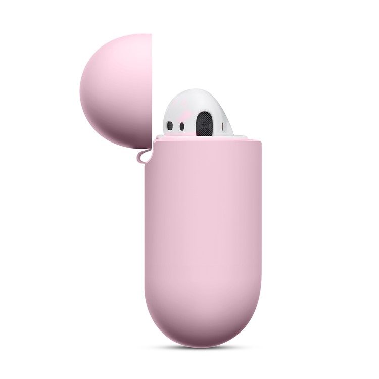 Thickened Silicone Case for Apple AirPods with Wireless Charging Case (2019) / AirPods with Charging Case (2019) (2016) - Pink-7