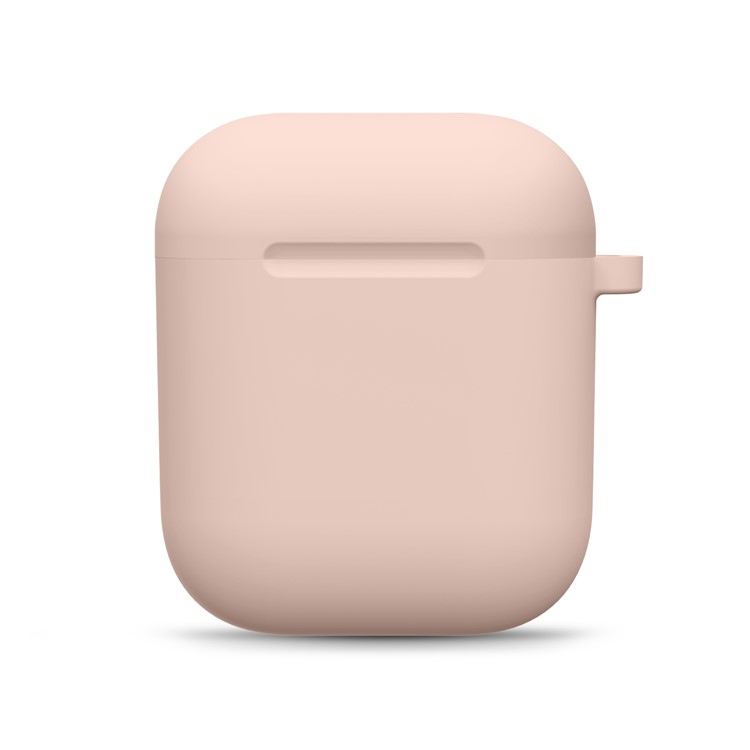 Thickened Silicone Case for Apple AirPods with Wireless Charging Case (2019) / AirPods with Charging Case (2019) (2016) - Light Pink-2