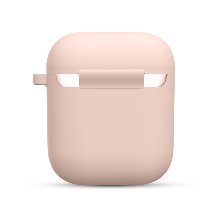 Thickened Silicone Case for Apple AirPods with Wireless Charging Case (2019) / AirPods with Charging Case (2019) (2016) - Light Pink-3