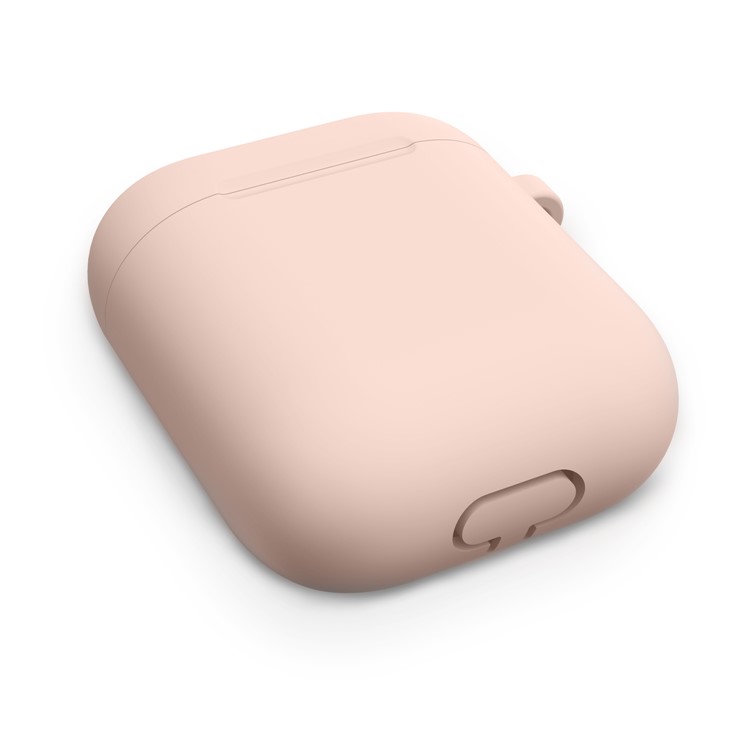 Thickened Silicone Case for Apple AirPods with Wireless Charging Case (2019) / AirPods with Charging Case (2019) (2016) - Light Pink-5