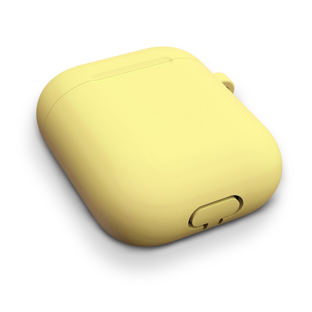 Thickened Silicone Case for Apple AirPods with Wireless Charging Case (2019) / AirPods with Charging Case (2019) (2016) - Yellow-5