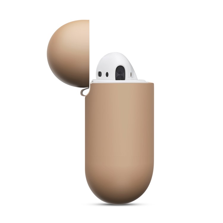 Thickened Silicone Case for Apple AirPods with Wireless Charging Case (2019) / AirPods with Charging Case (2019) (2016) - Khaki-2