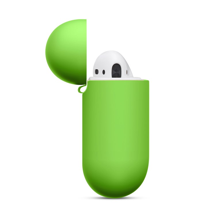 Thickened Silicone Case for Apple AirPods with Wireless Charging Case (2019) / AirPods with Charging Case (2019) (2016) - Green-7