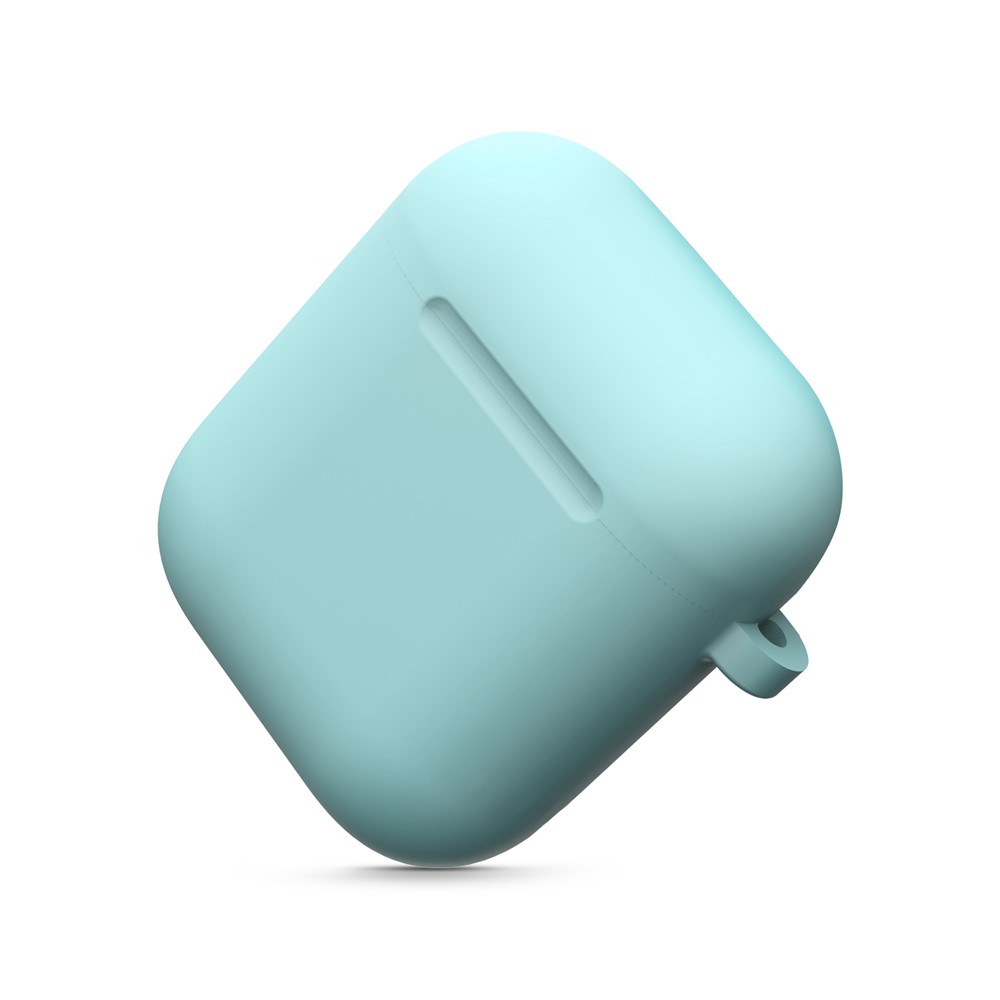 Thickened Silicone Case for Apple AirPods with Wireless Charging Case (2019) / AirPods with Charging Case (2019) (2016) - Cyan-4