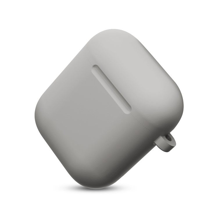 Thickened Silicone Case for Apple AirPods with Wireless Charging Case (2019) / AirPods with Charging Case (2019) (2016) - Grey-4