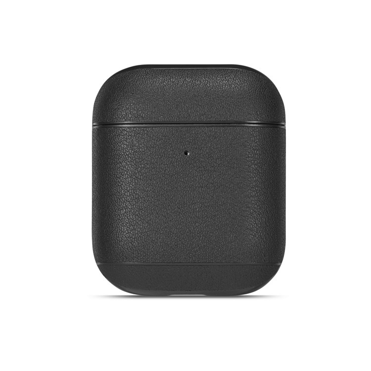 Colorful Genuine Leather Case for Apple AirPods with Charging Case (2019) / AirPods with Charging Case (2016) - Black-4