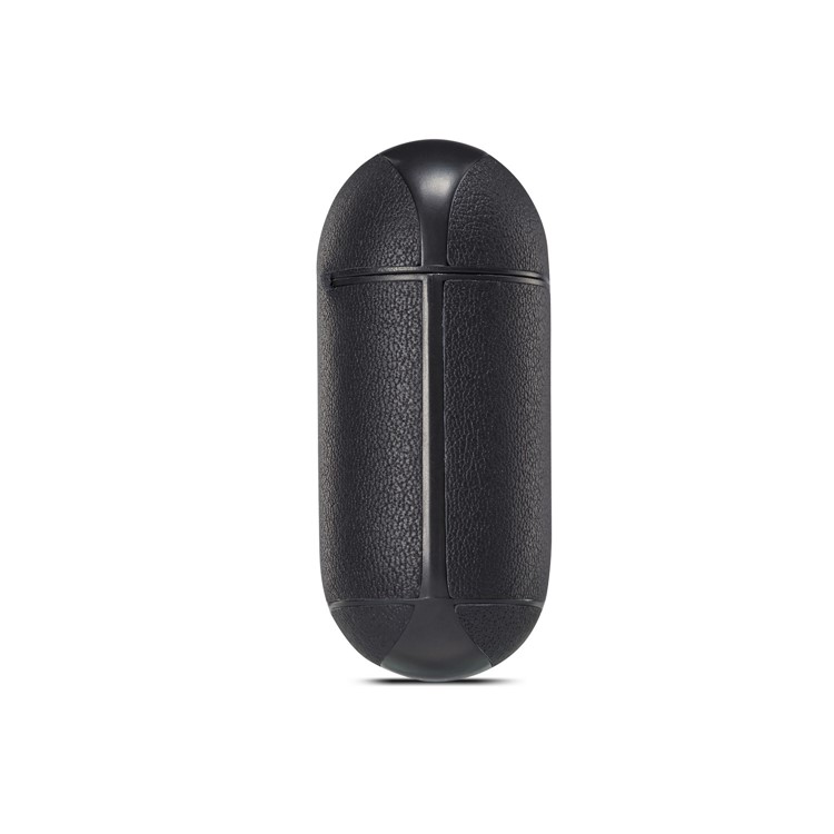 Colorful Genuine Leather Case for Apple AirPods with Charging Case (2019) / AirPods with Charging Case (2016) - Black-6