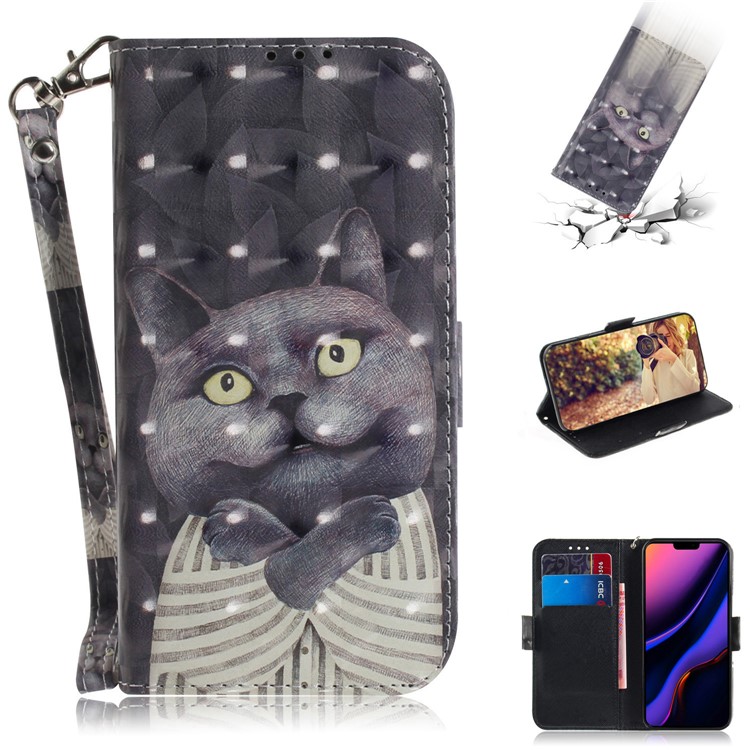 

Pattern Printing Light Spot Decor Leather Wallet Shell for iPhone 11 Pro 5.8 inch (2019) - Cartoon Pattern, iPhone 11 Pro 5.8 inch
