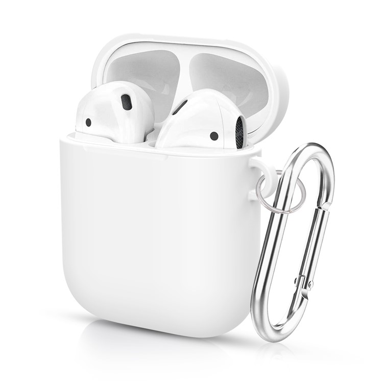 Purchased TPU Matte AirPods Protective Cover for Apple AirPods with Wireless Charging Case (2019) / AirPods with Charging Case (2019) (2016) - White