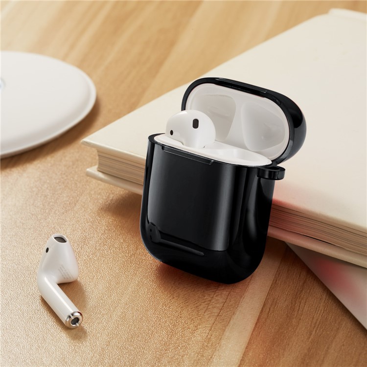 Electroplating TPU AirPods Case for Apple AirPods with Wireless Charging Case (2019) / AirPods with Charging Case (2019) (2016) - Black-15