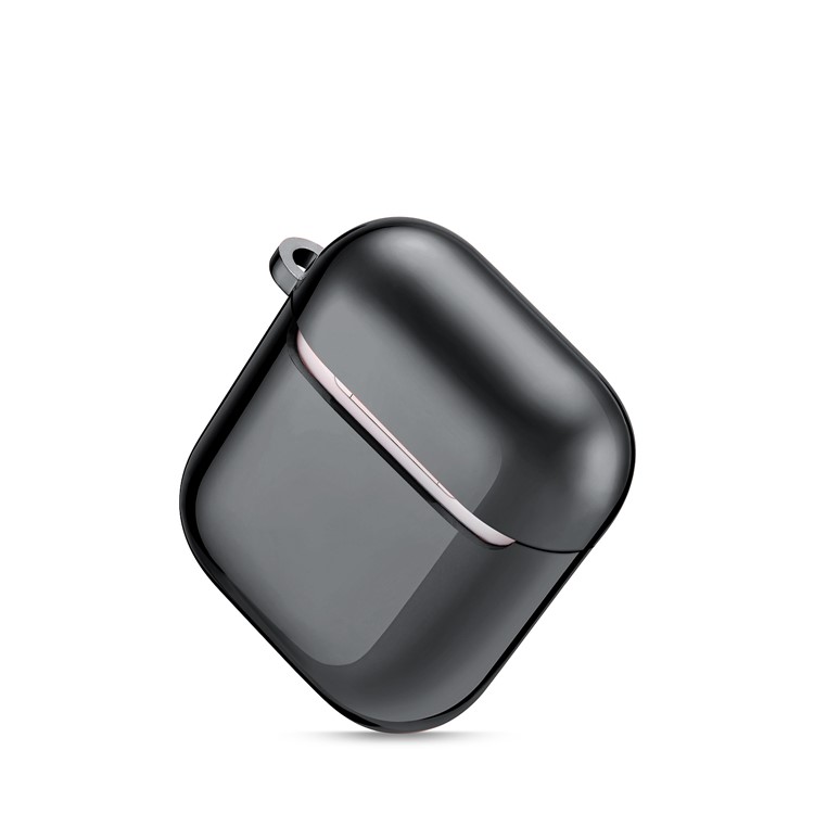 Electroplating TPU AirPods Case for Apple AirPods with Wireless Charging Case (2019) / AirPods with Charging Case (2019) (2016) - Black-5