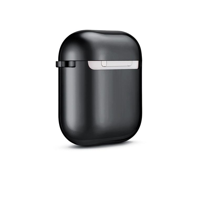 Electroplating TPU AirPods Case for Apple AirPods with Wireless Charging Case (2019) / AirPods with Charging Case (2019) (2016) - Black-7