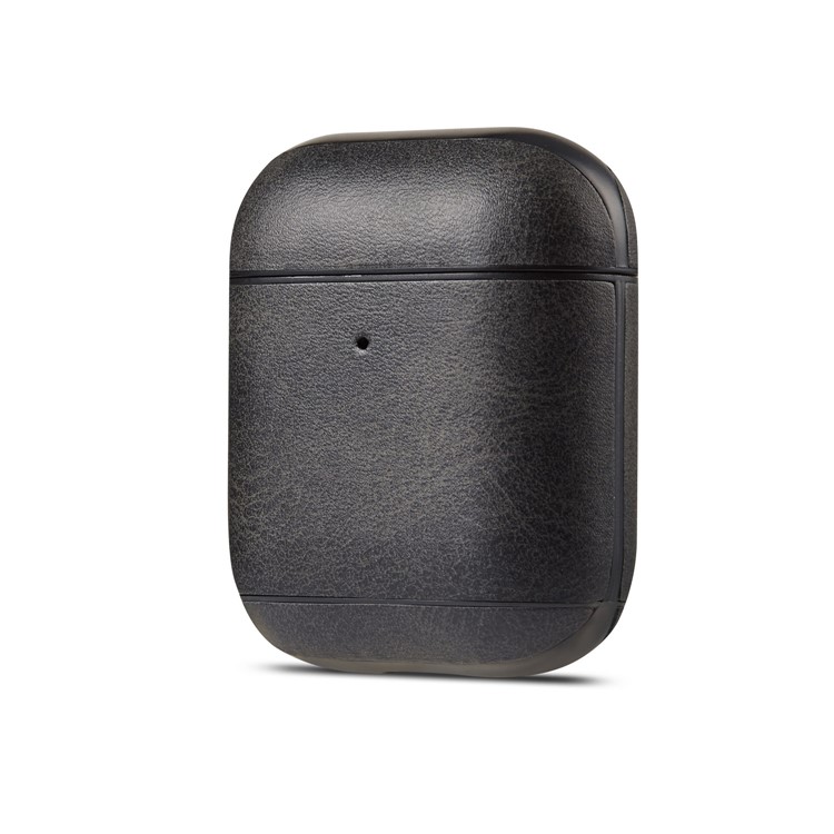 PU Leather AirPods Box for Apple AirPods with Wireless Charging Case (2019) / AirPods with Charging Case (2019) (2016) - Black-3