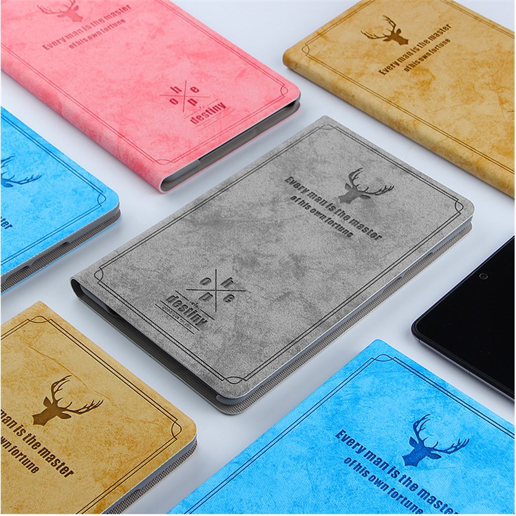 Deer Pattern Ultra-thin PU Leather + PC Tablet Case for Apple iPad 9.7-inch (2018)/(2017) - Grey-4