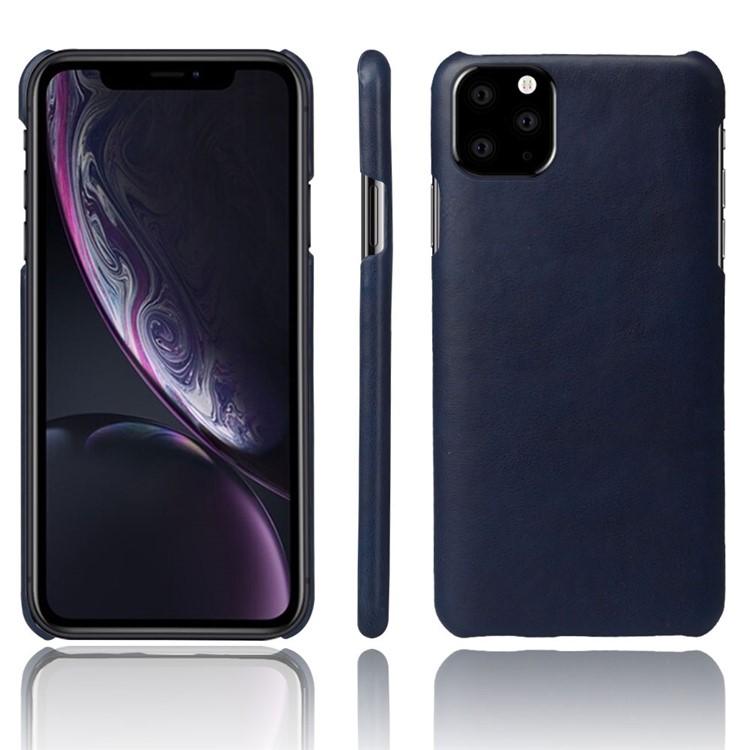 Crazy Horse PU Leather Coated PC Covering Case for iPhone 11 Pro 5.8 inch (2019) - Dark Blue-1