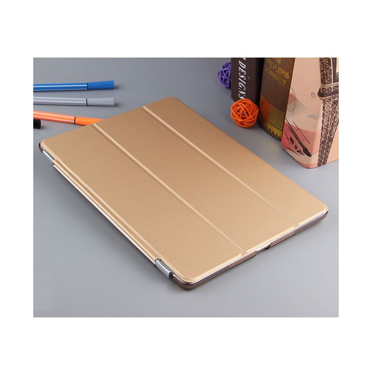 Auto-wake/sleep Tri-fold Stand PU Leather Tablet Casing for iPad mini (2019) 7.9 inch - Gold-6