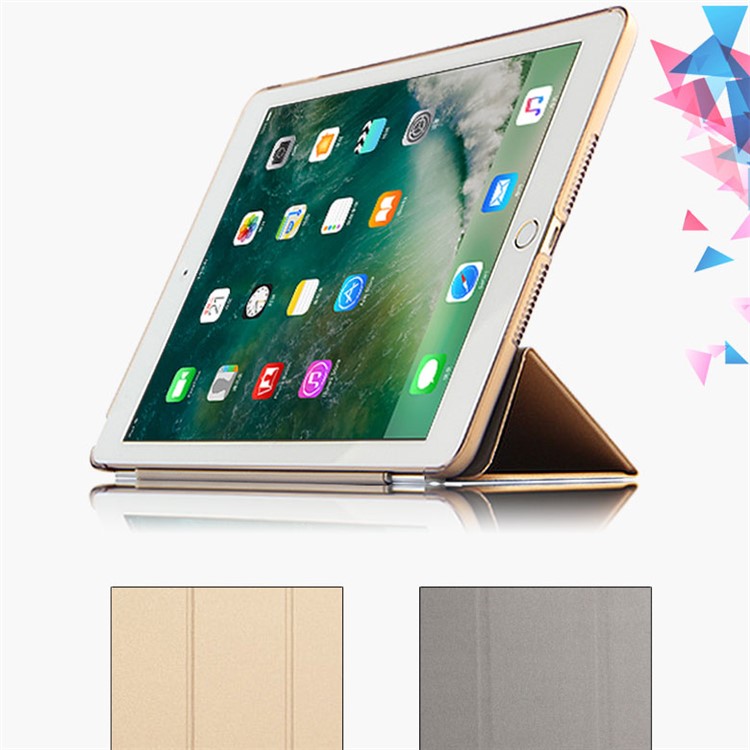 Tri-fold Stand PU Leather Tablet Shell for iPad Air 10.5 inch (2019) - Gold-4