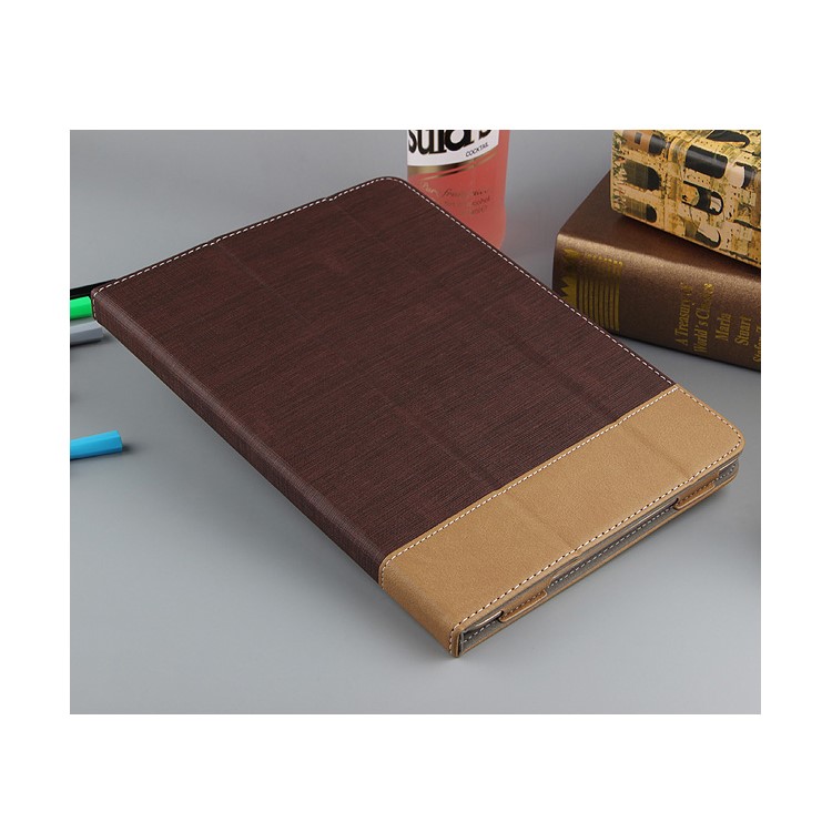 Tri-fold PU Leather Stand Tablet Case for iPad Air (2013) - Brown-1