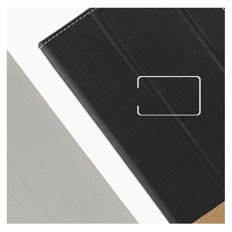 For iPad 9.7-inch (2018) Bi-color Tri-fold Stand PU Leather Protection Tablet Case - Black-4